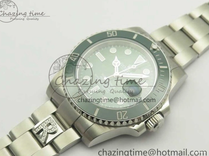 Best Edition Free LV Cover) SA3135( R Green DJF Ceramic SS on Bracelet 116610 1:1 Submariner 0514